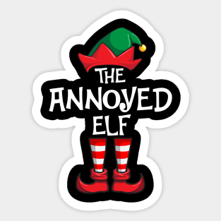 Annoyed Elf Matching Family Christmas Sticker